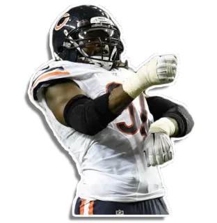 🤘 7aa0ddef football, sports, athlete, Chicago Bears, NFL, American football telegram sticker