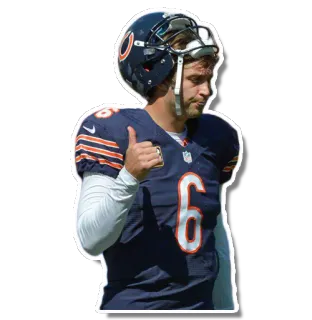👍 7f1c0a8d football, sports, athlete, chicago bears, nfl, quarterback telegram sticker