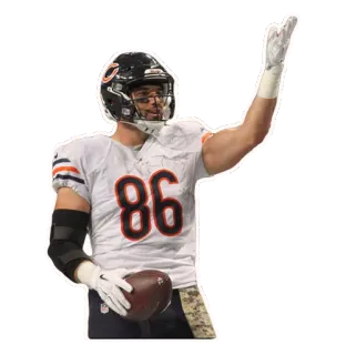 ☝ d10c3fcd football, sports, athlete, Chicago Bears, offensive gesture telegram sticker