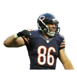 👊 dec72731 football, sports, athlete, Chicago Bears, player, nfl telegram sticker