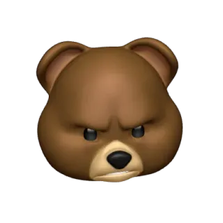 🐻 29a96189 urso, emoji, zangado, animal, fofo whatsapp sticker