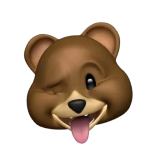 🐻 e0b87523 urso, emoji, animal, desenho animado, engraçado whatsapp sticker