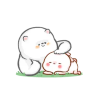 🤗 651367a4 urso, animal, fofo, abraço, amor whatsapp sticker