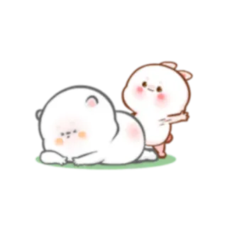 😄 6a95bef6 fofo, urso, animação, desenho animado, kawaii whatsapp sticker
