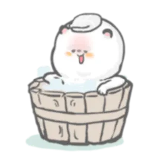 🛀 7b6676ad fofo, urso, banho, bolha, desenho animado whatsapp sticker