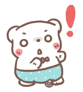 😠 36350eb5 かわいい, くま, マンガ, びっくりマーク, サプライズ telegram sticker