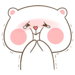 😆 13664f2d lucu, stiker, sedih, kartun, beruang, menangis, kawaii telegram sticker