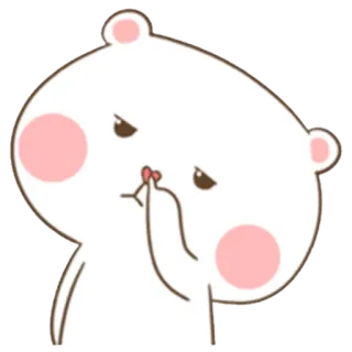 😒 45bbce49 beruang, lucu, kartun, hewan, stiker, beruang putih telegram sticker