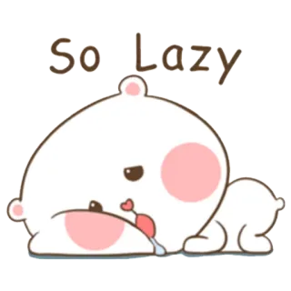😑 908e3f54 So Lazy malas, beruang, imut, hewan, kartun, mengantuk telegram sticker