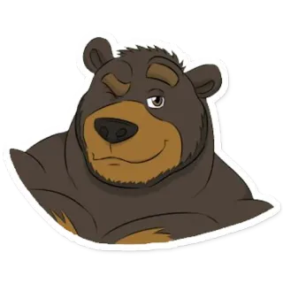 😉 570c8a73 熊, 动物, 卡通, 棕色, 可爱 telegram sticker