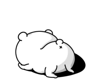 😶 e09cf196 dibujos animados, personaje, blanco, negro whatsapp sticker