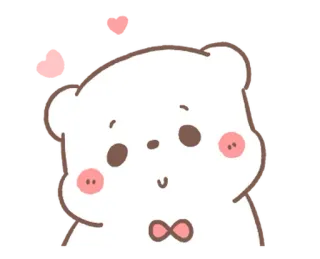 💬 88bb334c orso, carino, cuori, animale, adesivo telegram sticker