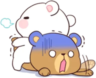 😤 93584c7a miś, słodki, miłość, przytulanie, kreskówka telegram sticker