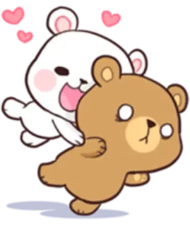 🤗 fe2eed65 niedźwiedzie, miłość, słodkie, kreskówki, animacja telegram sticker