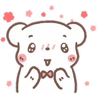 🧺 65b0eb83 медведь, милый, очаровательный, каваий, животное, мультфильм whatsapp sticker