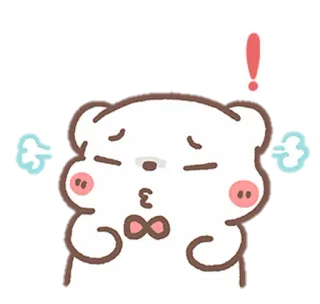 🧺 d16daccd Мультфильм, Медведь, Наклейка, Милый, Уставший whatsapp sticker