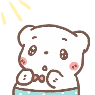 🧺 fffa2d50 милый, медведь, каваий, мультфильм, животное, сладкий whatsapp sticker