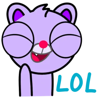😂 4d6f6ecc LOL lachen, lol, cartoon, tier telegram sticker