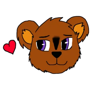 ❤ aa624574 fofo, urso, animal, desenho animado, coração, kawaii telegram sticker