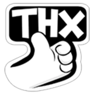 👍 4f2e5c3c THX dzięki, thx, kciuk w górę, lajk, zgoda telegram sticker