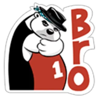 😉 829222d1 Bro Panda, Brat, Naklejka, Zwierzę, Kreskówka telegram sticker