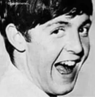 😆 575e0dfc @beatlememes_ 披头士乐队, 表情包, 音乐, 乐队, 保罗·麦卡特尼 telegram sticker