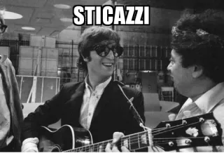 🤷 c22a859f John Lennon STICAZZI 约翰·列侬, 披头士乐队, 音乐, 乐队, 黑白 telegram sticker