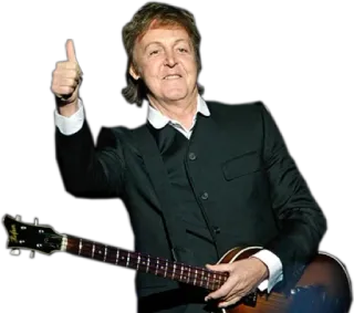 👍 7297c535 Paul McCartney musician, singer, guitar, music, thumbs up, The Beatles, Paul McCartney telegram sticker