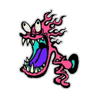 😍 562c8015 monster, cartoon, kreatur, abstrakt, illustration, lustig telegram sticker