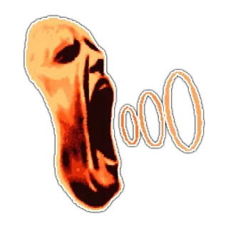 🐭 ca36c804 Schrei, offener Mund, Horror, Schock, Schallwellen, Qual telegram sticker