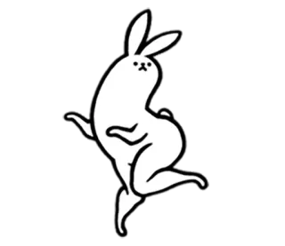 💃 e110c104 заяц, кролик, танцующий, милый, животное, смешной telegram sticker