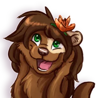 😃 1034fe92 desenho animado, animal, personagem, urso, peludo, retrato, ilustração whatsapp sticker