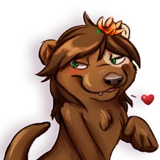 💗 782d77cd furry, desenho animado, urso, animal, amor, coração whatsapp sticker