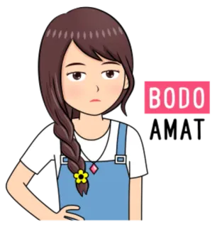 😤 6e85594e BODO ผู้หญิง, อนิเมะ, โบโด, การ์ตูน, สติกเกอร์ whatsapp sticker