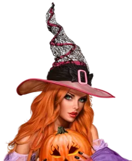 🎃 d2c9198f sorcière, halloween, citrouille, costume, fantaisie, magie whatsapp sticker