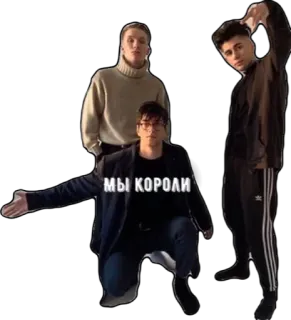 👑 8871ef8e МЫ КОРОЛИ persone, russo, testo, amici, gruppo, banda telegram sticker