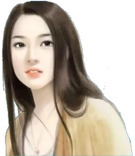 👩 b870bcad 여자, 인물, 아시아인, 소녀, 미인, 미술, 일러스트 whatsapp sticker