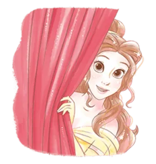 👀 fb31c8e8 Belle Beauty and the Beast 贝儿, 美女与野兽, 迪士尼, 公主, 卡通 telegram sticker
