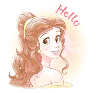 Beauty and the beast (romantic) telegram stickers