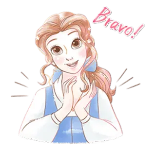 👏 b6802fb2 Belle Beauty and the Beast Bravo! Belle, Die Schöne und das Biest, Disney, Bravo, Applaus, Glückwunsch telegram sticker