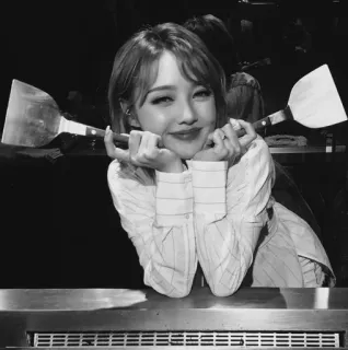 🥀 771da743 woman, girl, asian, portrait, cooking, kitchen, spatula telegram sticker