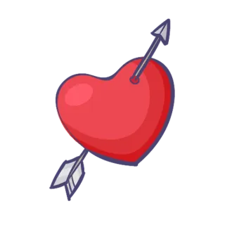 ❤ 8d991946 ハート, 矢印, 愛, バレンタインデー, ロマンス, キューピッド, ステッカー, 愛情 telegram sticker