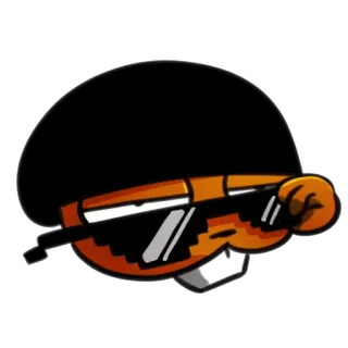 😎 433e4ee5 卡通, 角色, 太阳镜, 酷, 态度 whatsapp sticker