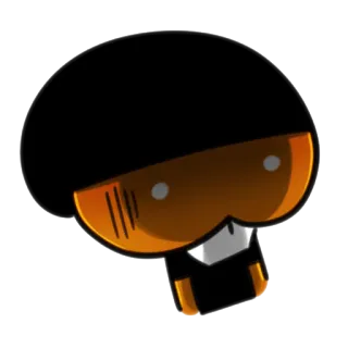 😰 b985f8da 卡通, 角色, 头部, 黑暗, 剪影 whatsapp sticker