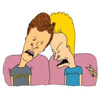 😴 5fb8976a Beavis and Butthead 瘪四与大头蛋, mtv, 喜剧, 动画, 卡通, 90年代 telegram sticker