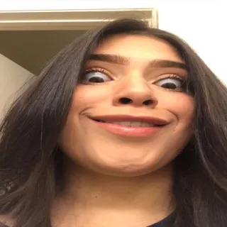 😱 6b96ddd3 人物, 女性, 顔, 表情, 自撮り, ポートレート telegram sticker