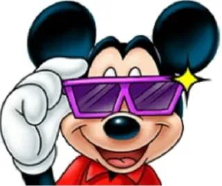 😎 592cf8be Mickey Mouse Mickey Maus, Cartoon, Disney, Brille, Figur telegram sticker