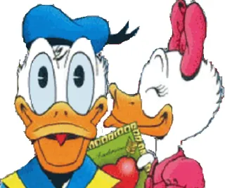 😘 8791a3e7 Daisy Duck Caderno Cartoon, Disney, Liebe, Notizbuch, Romantik, Paar, Daisy Duck, Donald Duck telegram sticker