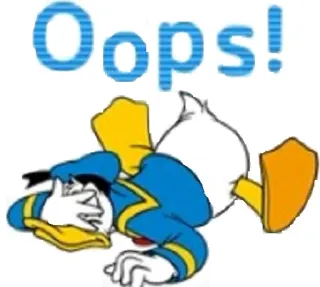 🙈 cf782a5b Donald Duck Oops! Donald Duck, Cartoon, Hoppla, Lustig, Disney, Unfall telegram sticker