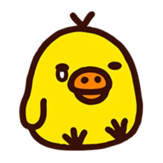 🐤 804a4fdb ひよこ, 鳥, かわいい, 動物, 黄色, 漫画 telegram sticker